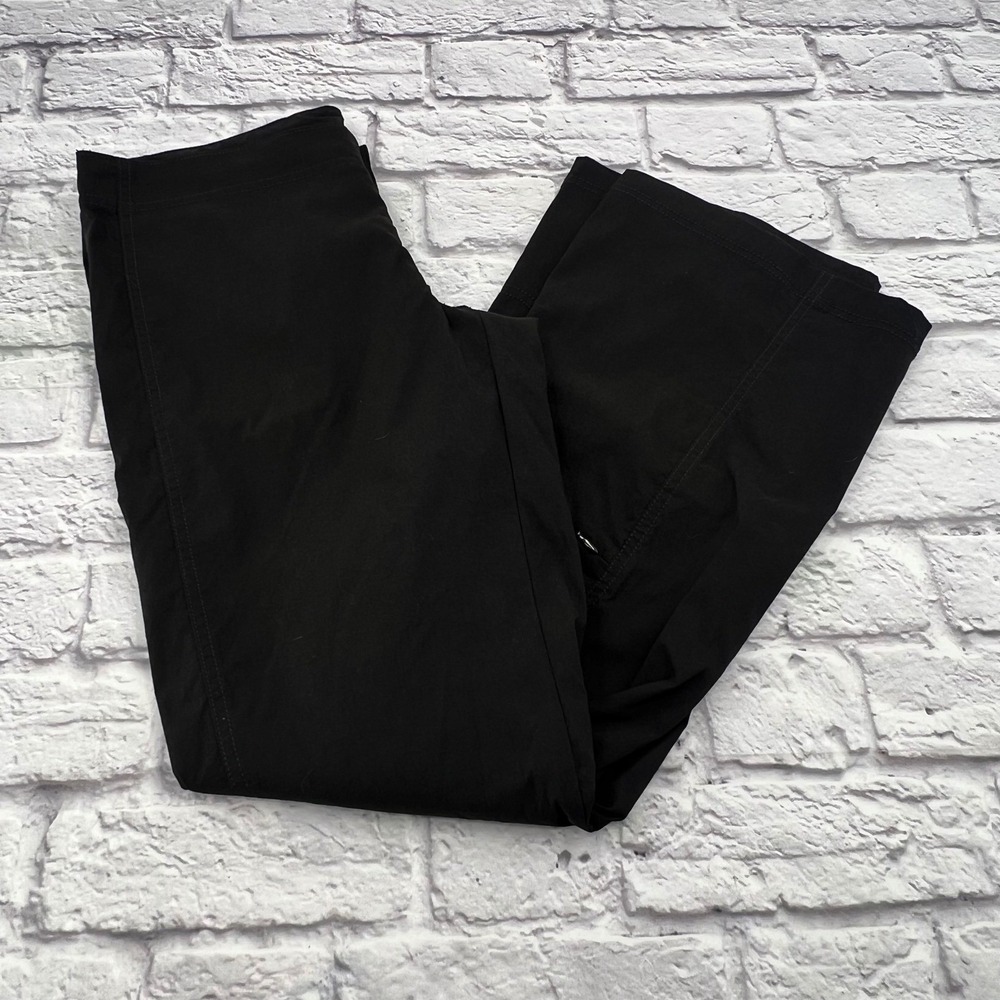 Athleta Black Hiking Pants Womens 8 Straight Leg Nylon Spandex Athleisure Yoga